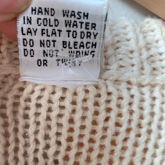 Vintage Gibson contrast chunky knit sweater L - Picture 10 of 11